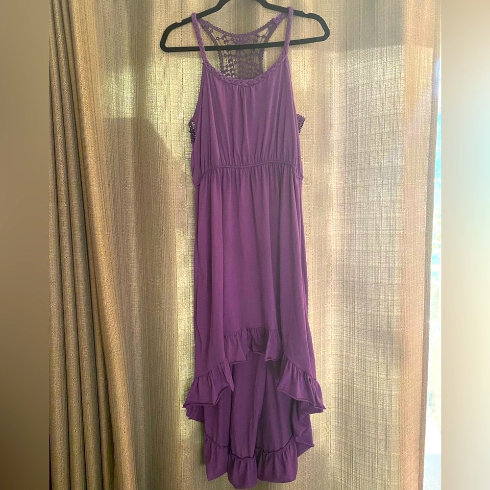Asymmetrical Purple Dress Made by Hots-Wing Size Large